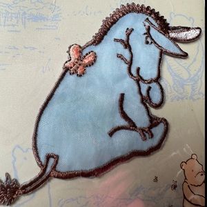 New Eeyore appliqué/patch from Disney. Iron on/washable classic Pooh Collection